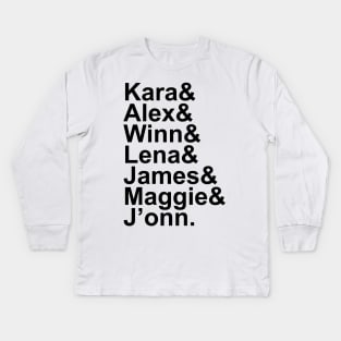 SG Characters Names Kids Long Sleeve T-Shirt